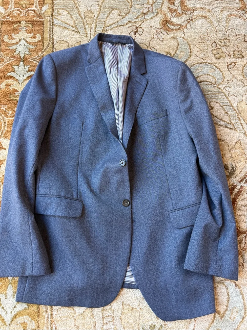 Banana Republic Blue Men's Two-Button Suit Jacket(44 R) with Pants(34x32)